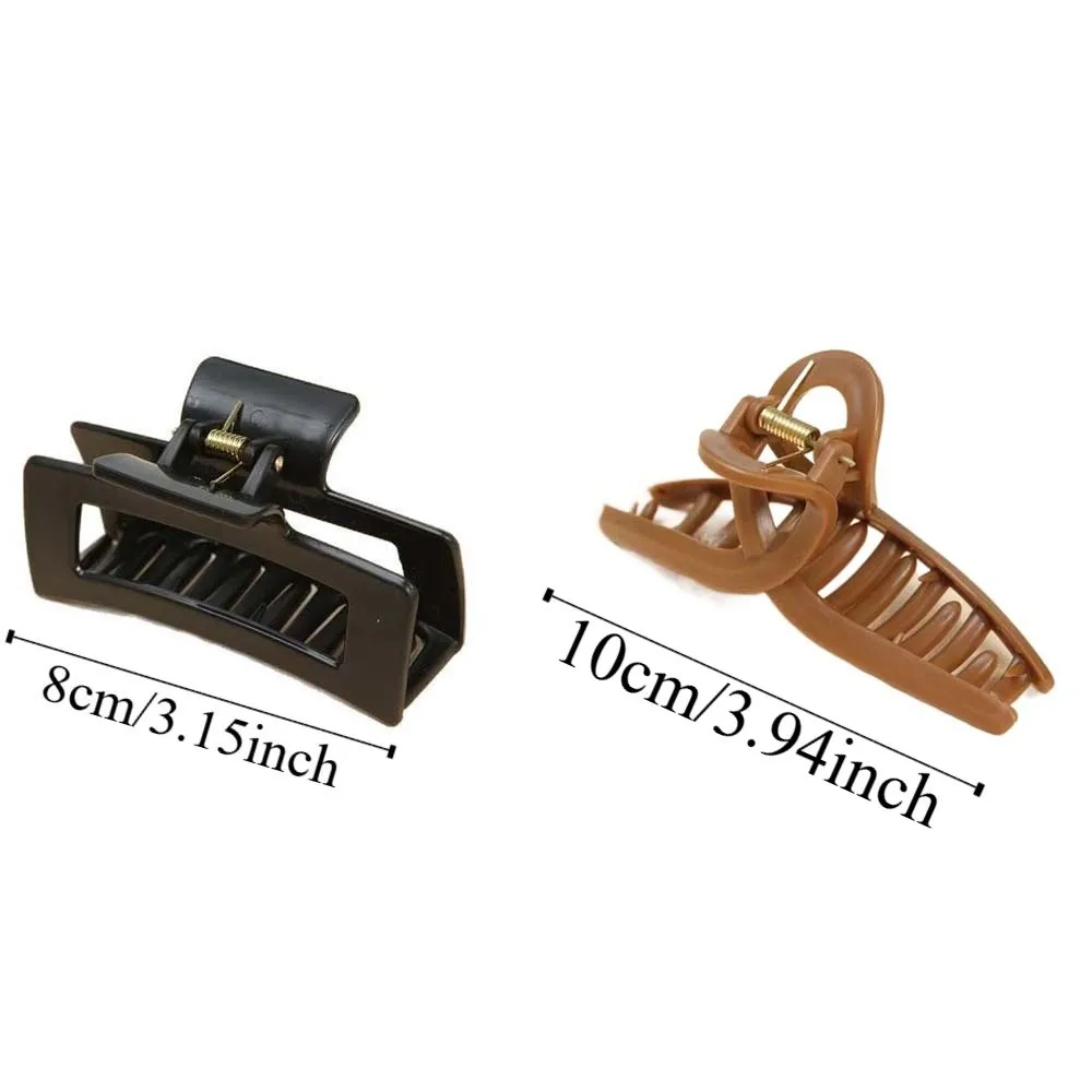 Safe Silicone Shark Clip Korean Style Square Straight Line Shaped Hair Claw Simple Creative Solid Color Shark Clip Work