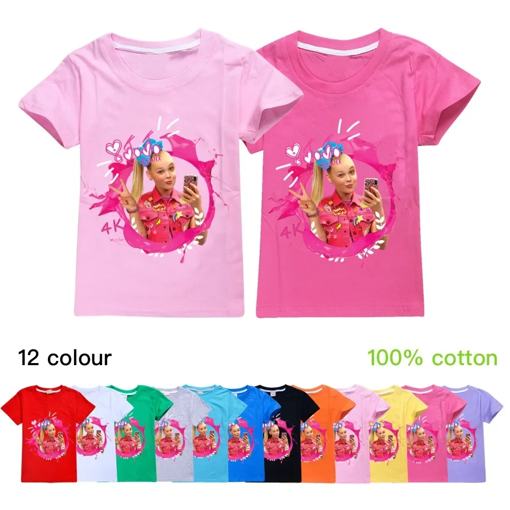 

2-16 Years Kids Shirt New Cartoon JOJO Siwa 3D Printed T-shirt Tshirt Girls Top Tees Short Sleeve T shirt Kids Clothing