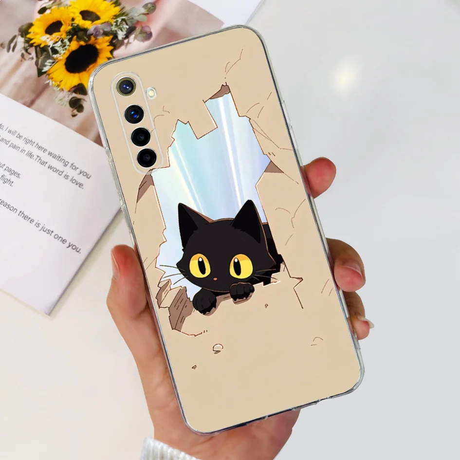 For OPPO Realme 6 Pro Case Fashion Flower Clear Soft Silicone Back Cover For Realme6 Realme 6 Pro 6S 6i 6Pro Realme6s Phone Case