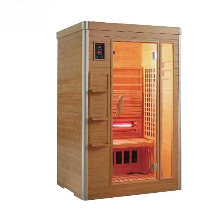 1 Person Modern Metasequoia Wood Far Infrared Steam Sauna Room for Apartment Use