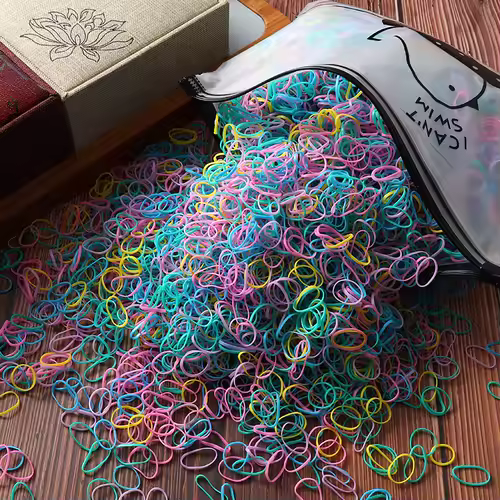 1000/2000pcs Girls Colorful Disposable Rubber Elastic Hair Band Ties Children Ponytail Holder Bands Kid Hair Accessories Leagues - Image 22