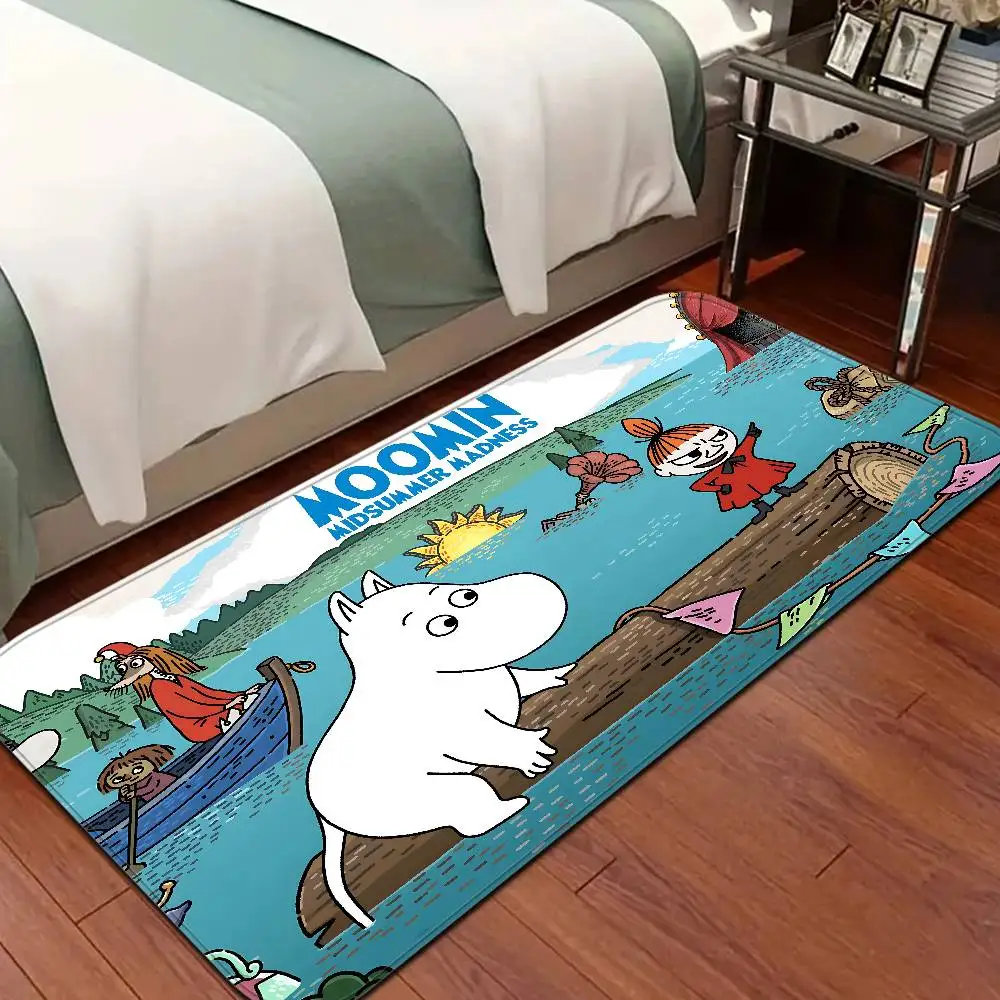 retro Cute M-Moomins cartoon character Kitchen Mat Cheaper Anti-slip Modern Living Room Balcony Printed Modern Home Decor