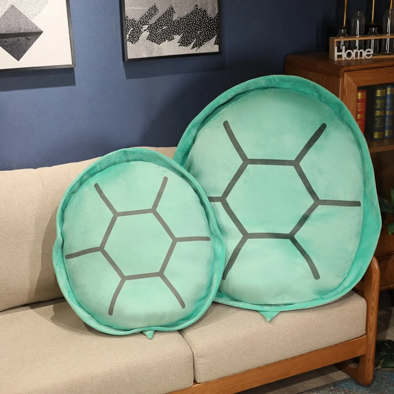 Almohada de felpa de concha de tortuga grande creativa, ropa de tortuga grande, funda de piel para dormir, cojín, juego de Anime, regalo, accesorios de Cosplay