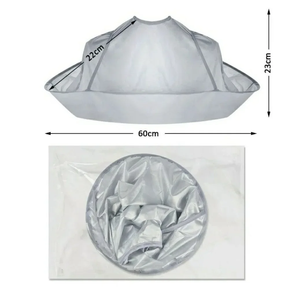 عباءة حلاقة للكبار ، قماشية صبغ الشعر ، عباءة منزلية قابلة للتنفس ، أداة قص الشعر قابلة للطي ، متوسطة الحجم