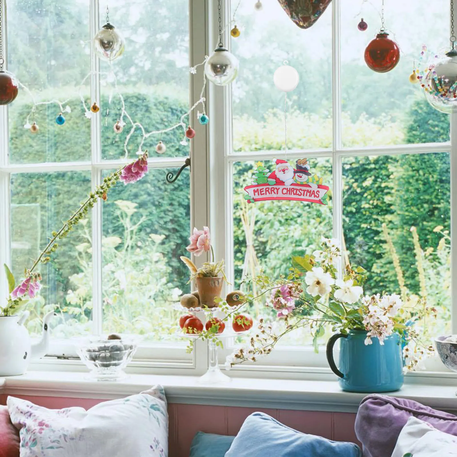 

Christmas Lights Suction Led Window Decorations Display Party Hanging Plastic Sucker