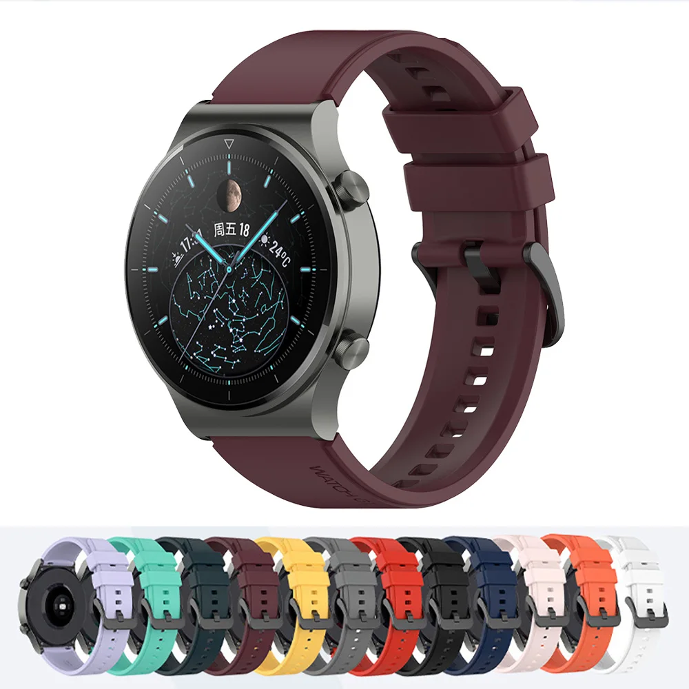 22mm pulseira de silicone para ticwatch pro 3 ultra gps/gtx/e2/s2/lte pulseira wirststrap banda para ticwatch pro x s cinto