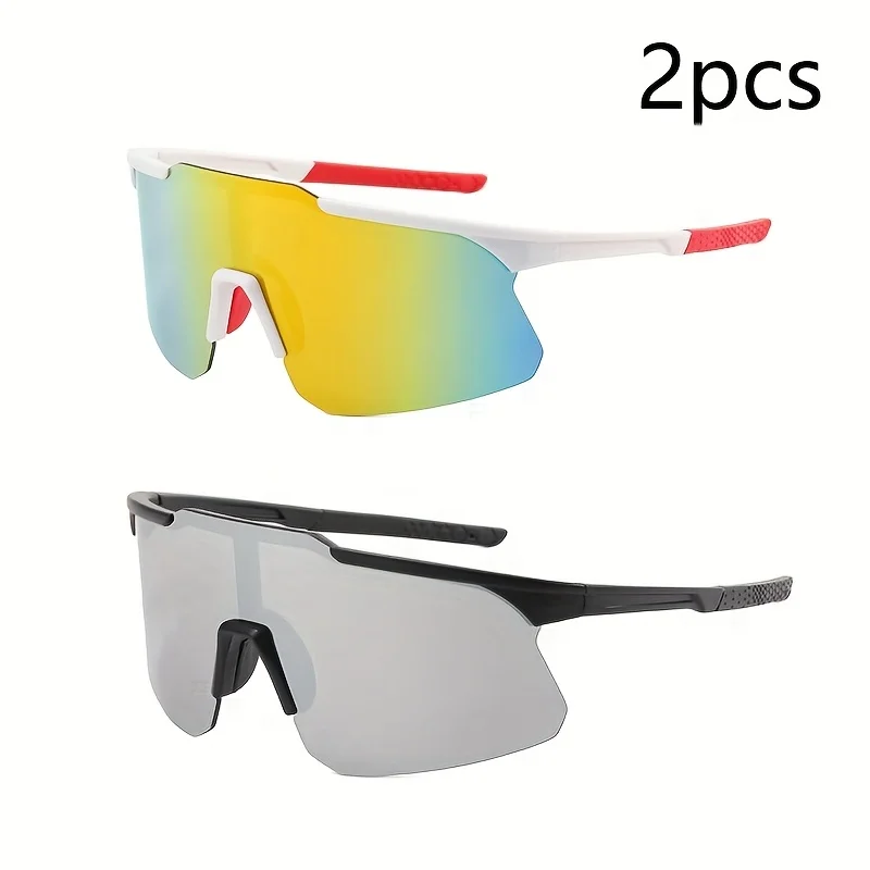 

2pcs Men's and Women's Outdoor Travel Glasses Travel Personalized Colorful Fashion Glasses The Best Gift To Give To Friends