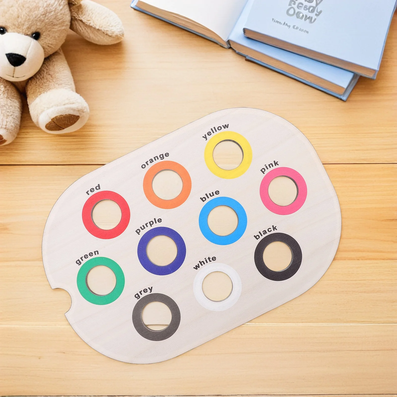 Wooden Montessori Color Sorting Tray Infant Sensory Board Early Learning Fine Motor Skill Development Game Baby Preschool