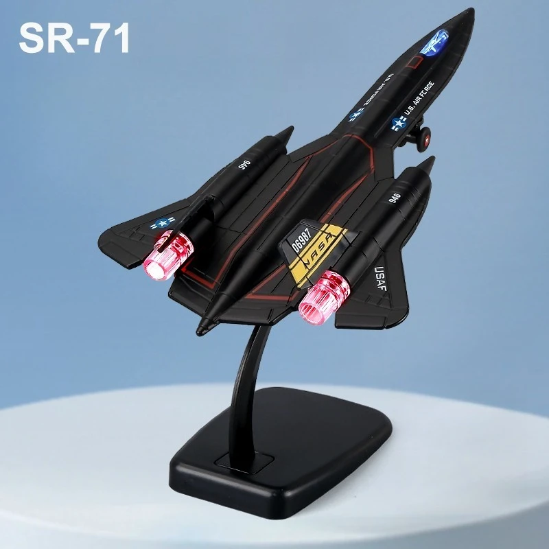 

SR-71 Blackbird американский разведный самолет, модель истребителя, звук и свет, детская игрушка, коллекция украшений, подарок