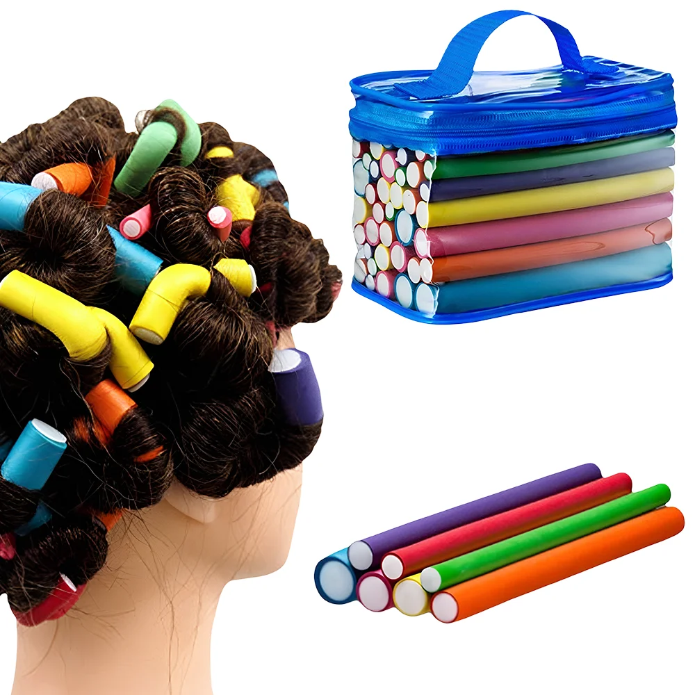 Sponge Hair Roller Non-Damage Curling Rods, Heatless Curling Iron Hair Curling Tool, 1 Set