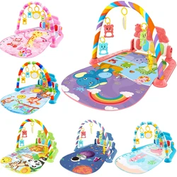 Baby Activity Gym Rack Musical Newborn Piano Keyboard Crawling Blanket Pedal Play Mat Early Education 0-36 Months Toy Gifts