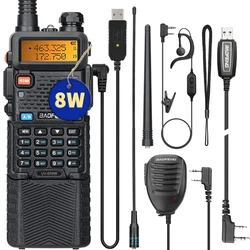 BAOFENG UV-5R 8W/5W 3800mAh High Power Ham Radio VHF&UHF Portable Two Way Radio Long Range Rechargeable Handheld Radio CB Radio