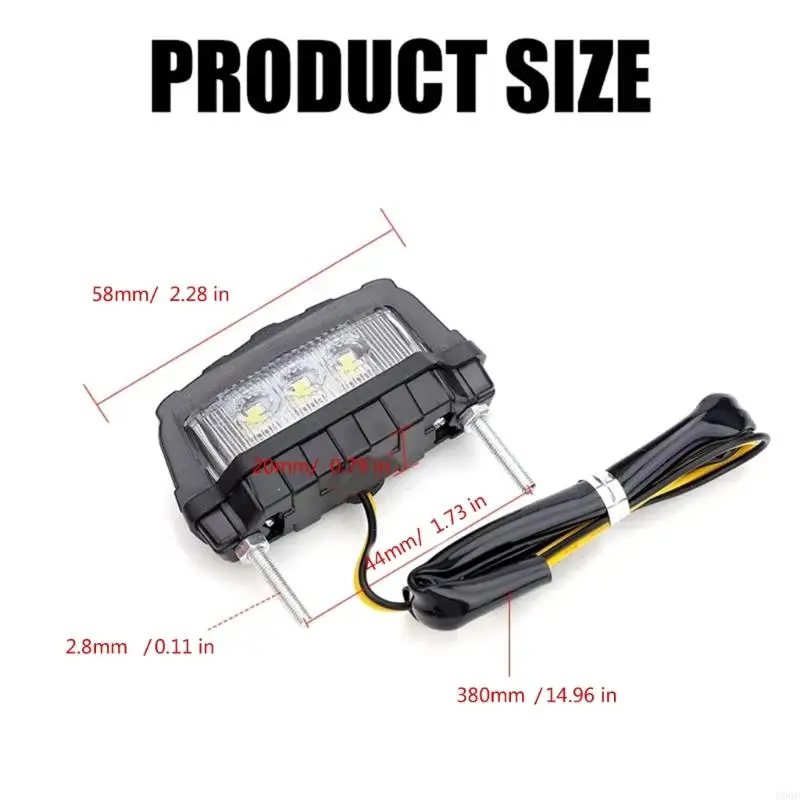 2025 جديد للدراجة الخلفية للدراجة النارية المائية 3 حبات LED كفاءة البطارية طويلة الأمد