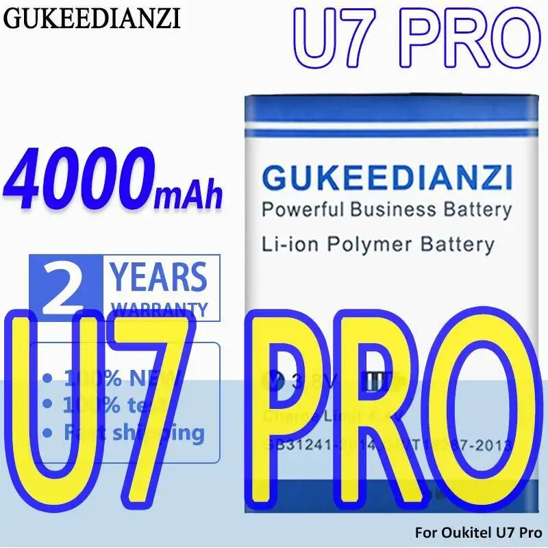 

4000Mah Mobile Phone Battery Environmentally Friendly Durable For Oukitel U7 Pro