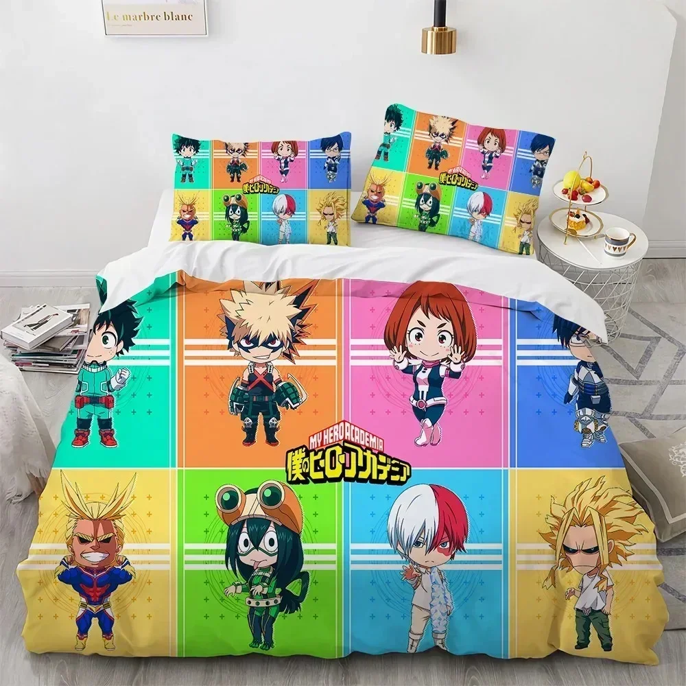 3D Anime My Hero Academy Printed Bed Set Duvet Cover Pillowcase Bedding Set Bed Linen Sheet Quilt Cover Full Queen King Size