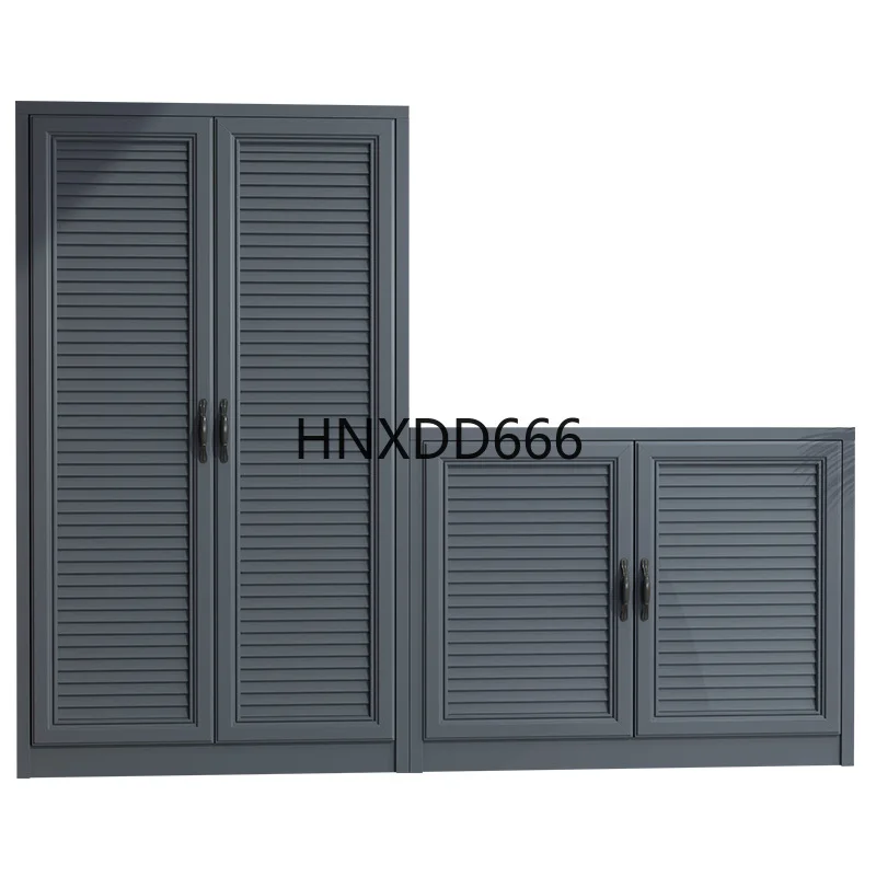 All aluminum alloy shoe cabinet outdoor storage waterproof sunscreen balcony storage cabinet