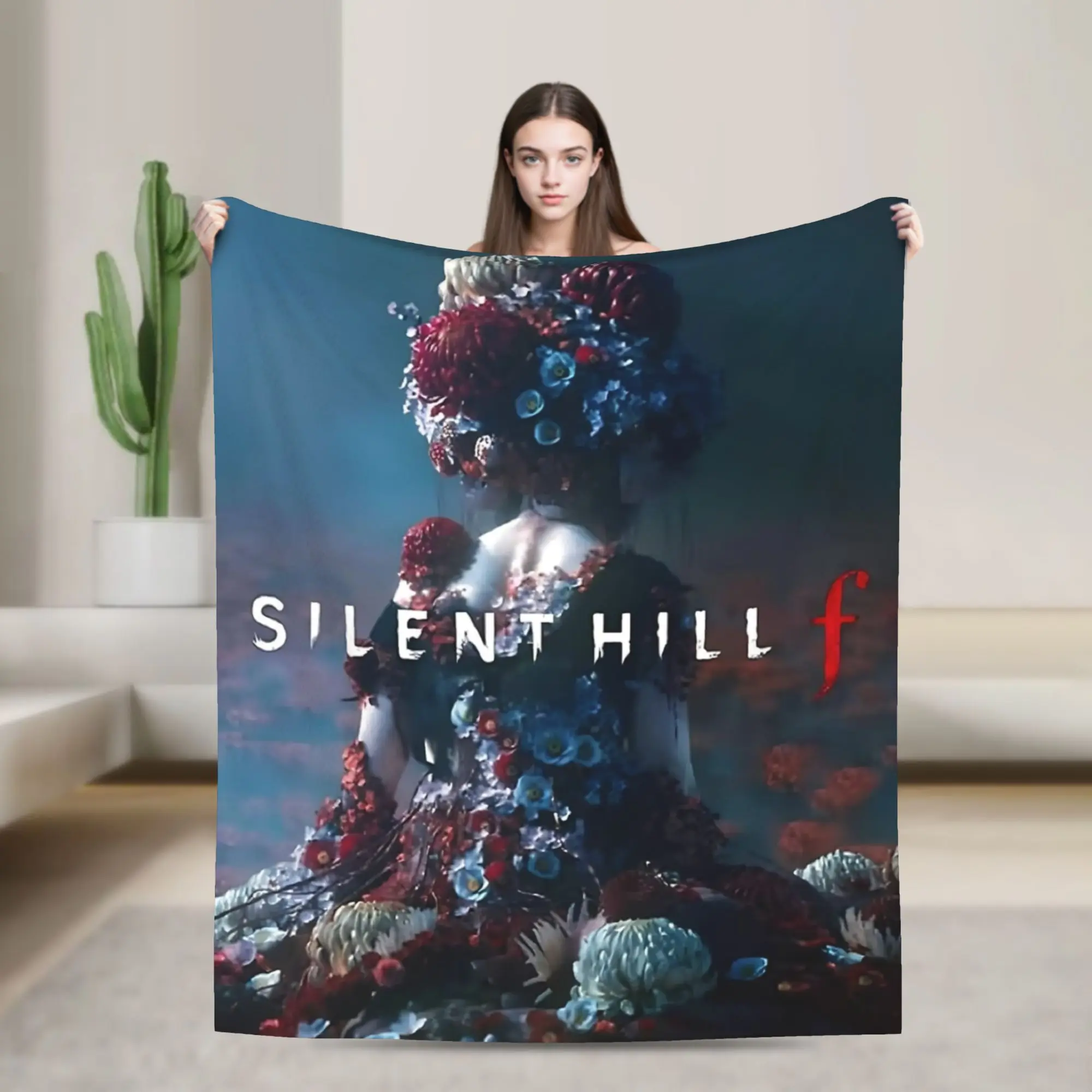 Silent Hill F Blanket Flannel Summer  Portable Soft Throw Blanket for Home Outdoor Bedding Throws