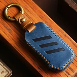 3 Bottons Leather Car Key Case Cover for Kia K5 K3 K900 Stinger