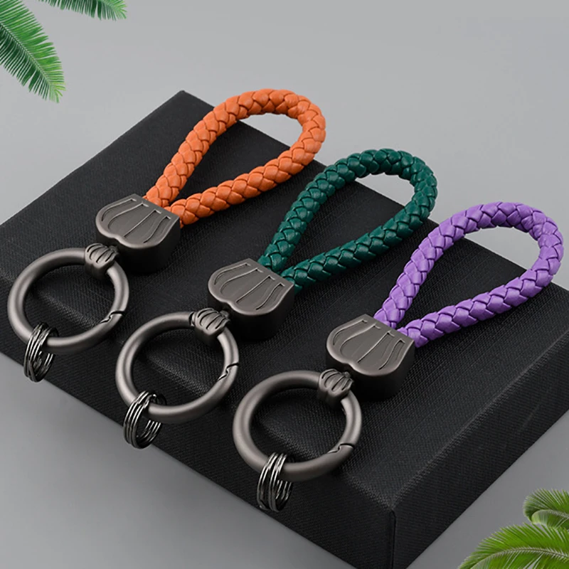 Crown Keychain Leather Rope Car Key Chain Girl Women Luxury for Key Ring Holder Bag Pendant Couple Besties Gifts for Jewelry