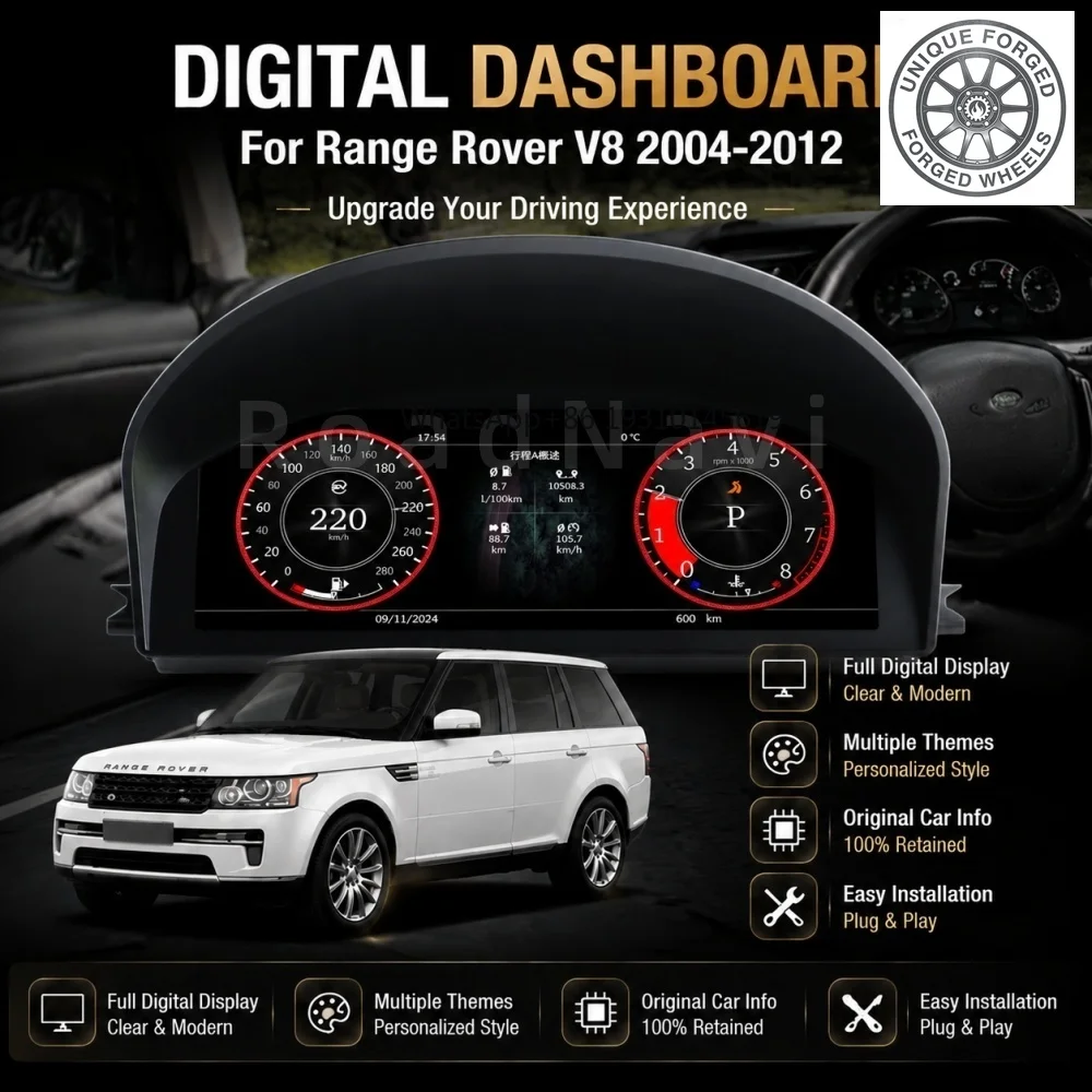 

26style BC RoadNavi Car Auto Speedometer for Land Rover Range Rover V8 2004-2012 LCD Digital Cluster Car Upgrade Dashboard Instr