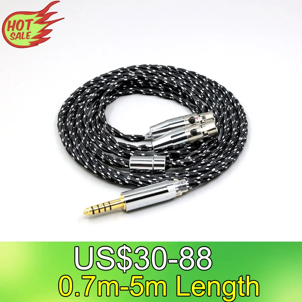 

OCC Mixed OFC Twisting Nylon Earphone Cable For Abyss AB 1266 Phi TC Dual Mini xlr 3 pin head(amame) Headphone LN008712