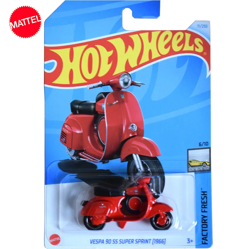 Original Mattel Hot Wheels  1/64 Vespa 90 SS Super Spring 1966 Motorcycle Vehicle Toys for Boys Collection Gift