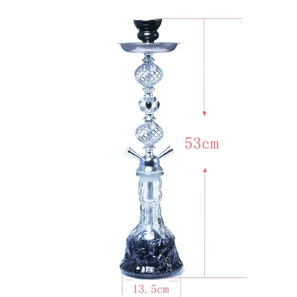 Imagem -04 - Complete Hookah Shisha Tubo Kit Mangueira Dupla Narguile Shisha Vidro Tubulação de Água Acessórios Artesanato