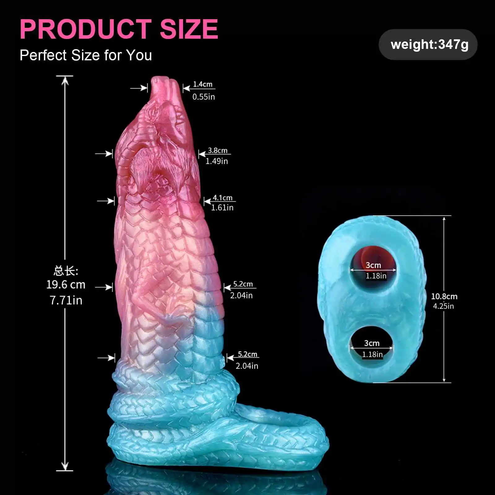 Penis Rings Sleeve Reusable Penis Sleeve Cock Ring Extender Delay Ejaculation Soft Silicone Dragon NNSX-HX5138 image 6