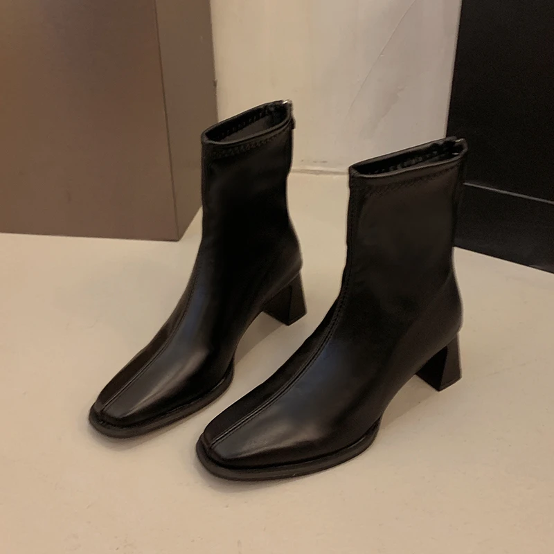 

Brand Designer Trend Women's Work Boots 2025 Autumn New Sexy Pointed Luxury Women's High Heels Outdoor Leisure Chelsea Boots