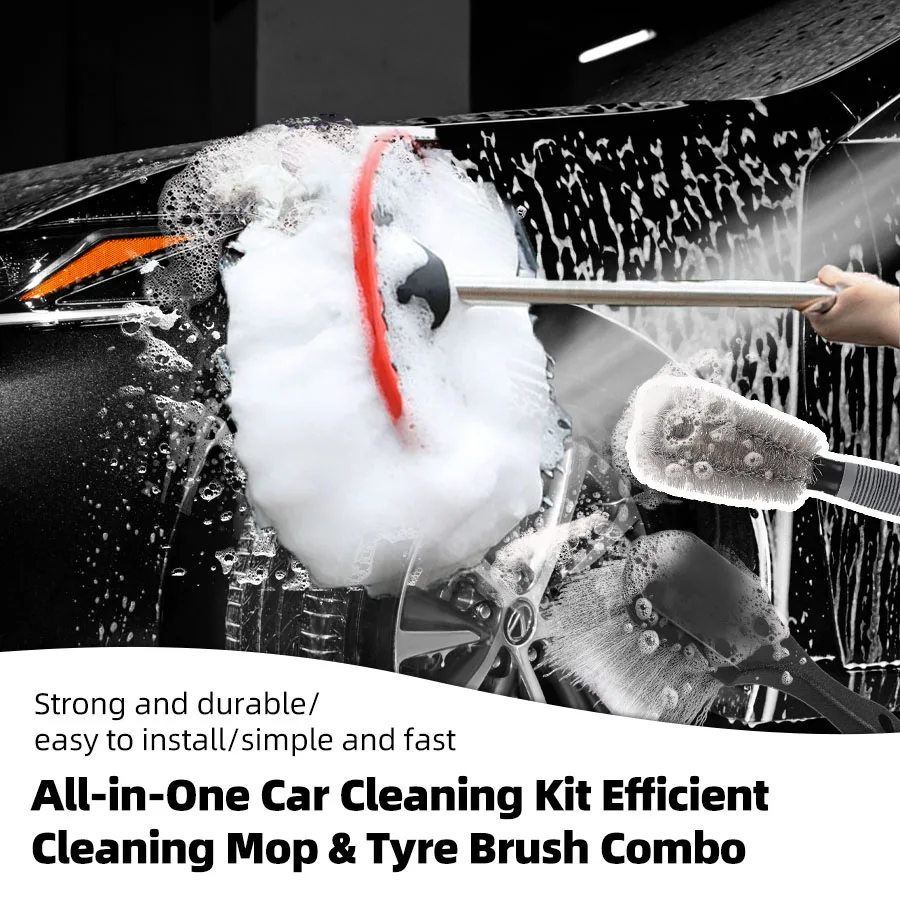 

3PCS Motorcycle Tire Brush Hard Bristle Brush Auto Beauty Brush Cleaning Brush Multifunctional Wheel Cleaning Brush