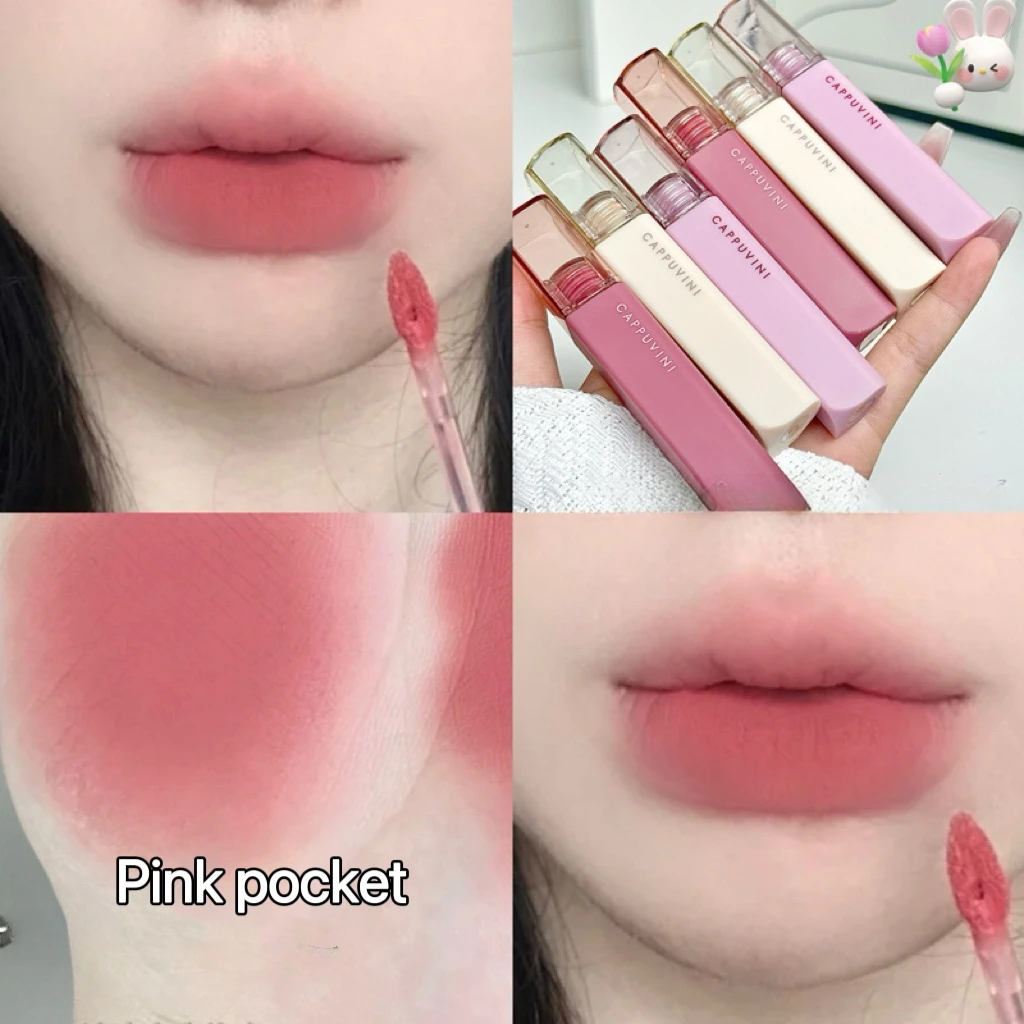 Brillo de labios de terciopelo sedoso, barro mate, resistente al agua, taza antiadherente, esmalte de labios a prueba de manchas, no se decolora, lápiz labial líquido, maquillaje coreano