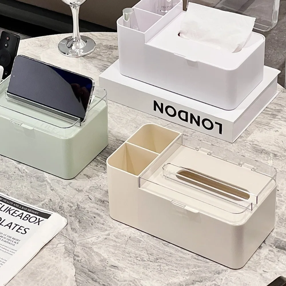

Napkin Holder Dustproof Paper Towel Box Waterproof Simple Design Napkin Dispenser Plastic Paper Container Dormitory