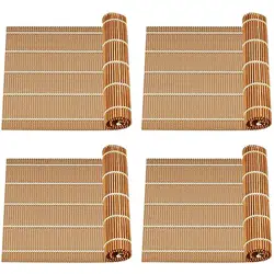 4pcs Sushi Roll Tool Sushi Rolling Mat Sushi Roll Maker Sushi Making Supply Sushi Mat Bamboo Curtain Sushi Roll Anti Mold Moth