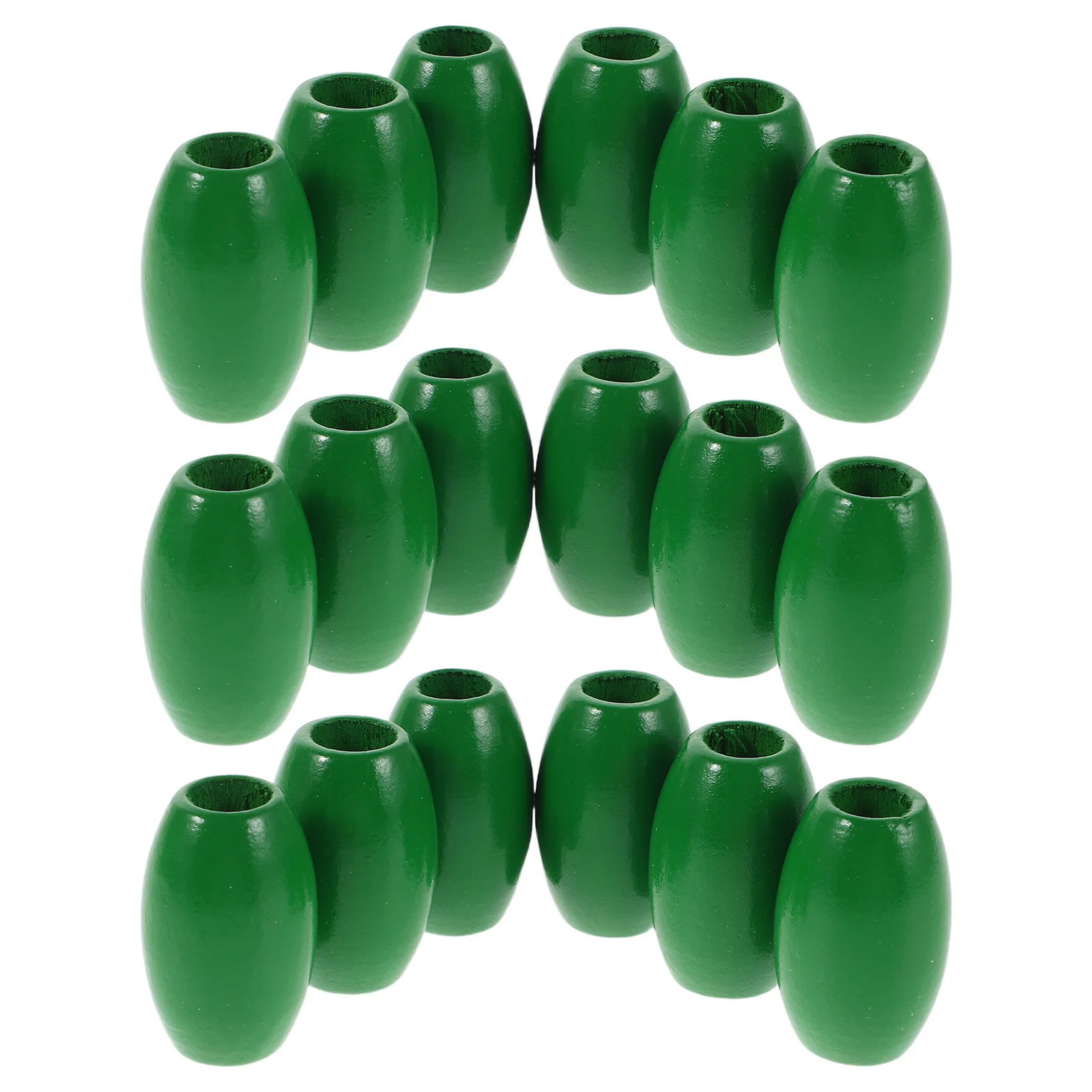 60 قطعة برميل خشبي ملون الخرز 30x20 مللي متر ثقب كبير Craft بها بنفسك الحرفية صنع المجوهرات قلادة سوار إكسسوارات ثقب كبير الخرز