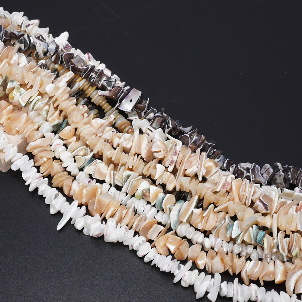 Seawater Shells Asymmetrical Stone-Shaped Loose Beads for DIY Bracelets, Necklaces and Other Jewelry Accessories