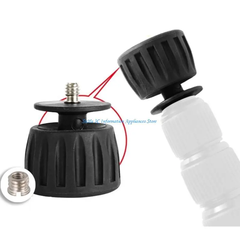 

Anti Skid Rubber Tripod Replacement Feet 1/4 3/8 Thread Screw 360 Degree Rotating Base for Photography Equipment