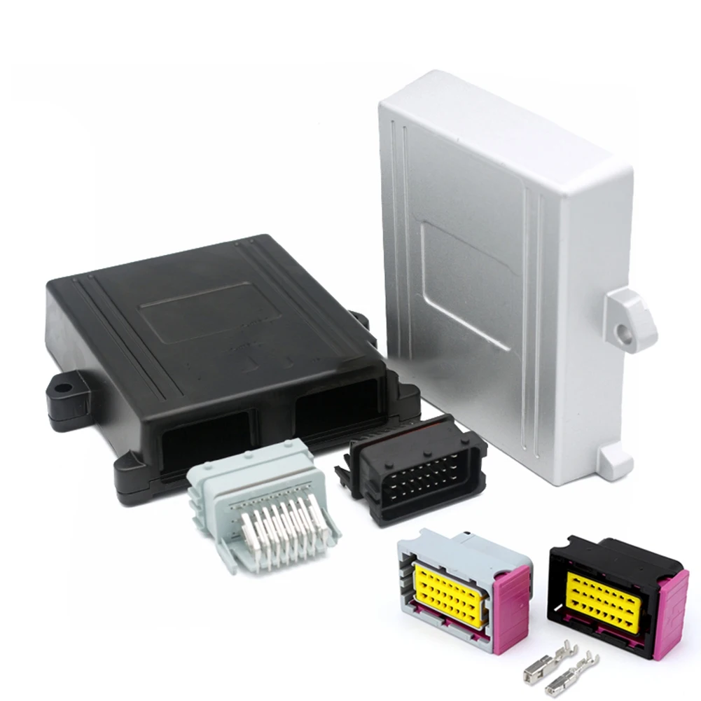 48 Pin ECU Shell Aluminum Enclosure Box 1 Set With On Board Controller Panel Auto Connector Car Circuit Board Socket-Y41A