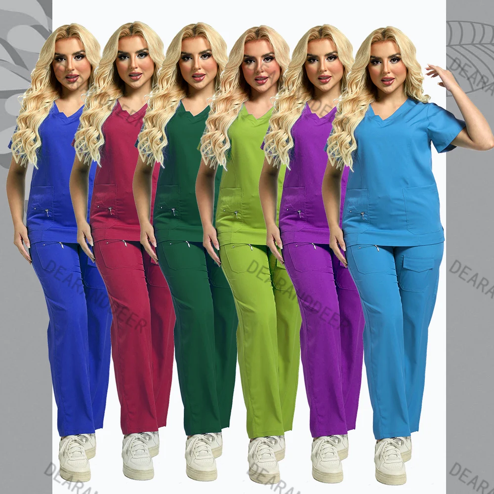 

New style elastic breathable running suit for hospital medical beauty hospital surgery dental clinic clinical nurse work uniform