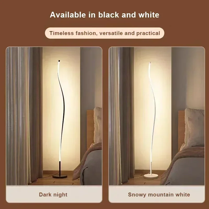 LED Floor Lamp RGB 150cm Long Strip Vertical Lighting Remote Control Dimmable Light Bedroom Living Room Sofa Corner Led Fixture