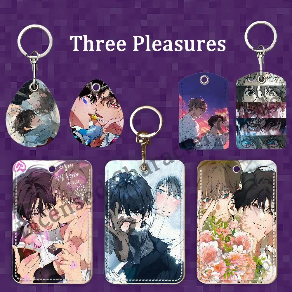 L-Lost In The C-Cloud Custom Access Card Case Leather Card Holder Keychain Key Ring Transportation Card Case Gifts