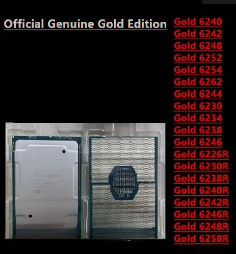 6226R 6258R  Gold 6226 6230 6234 6238 6240 6242 6246R 6248 6254  Gen  Uine Official Version CPU