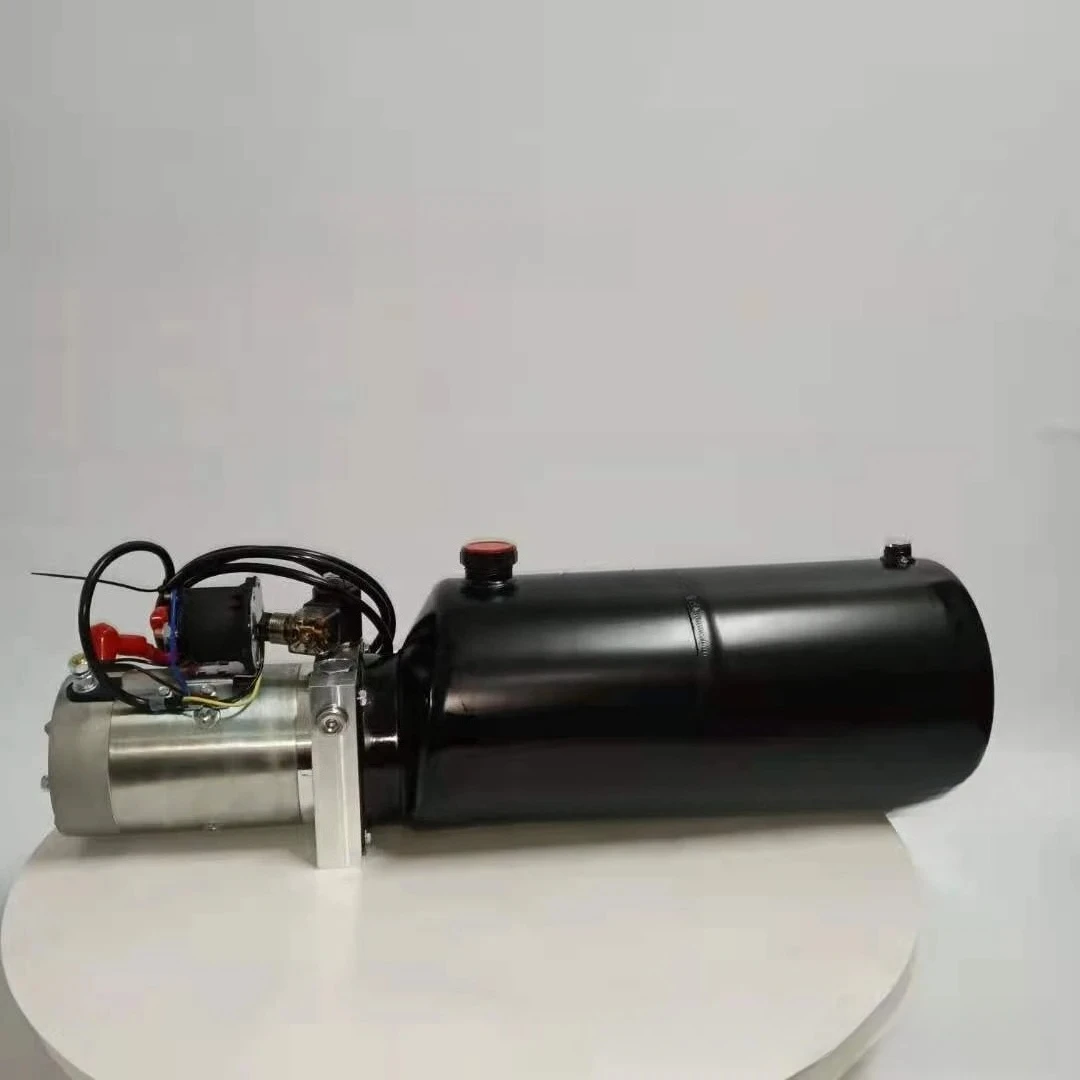 12V24V hydraulic power unit dump trailer small hydraulic station button switch wireless remote control electric lift
