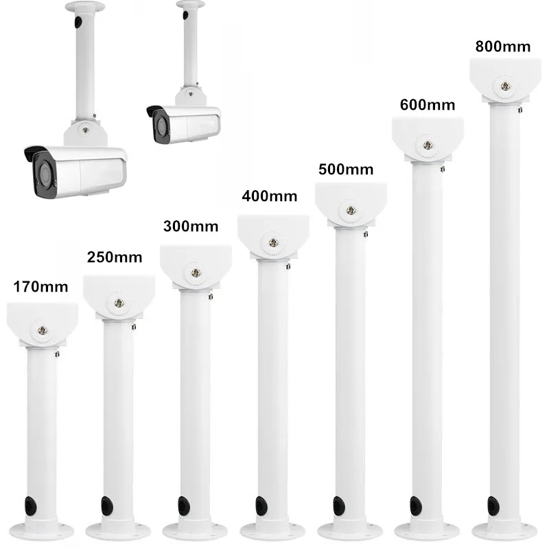 I Type Long Arm Extended Thickened Security CCTV Camera Ceiling Mount Bracket Aluminum Alloy Vertical Standing Camera Support