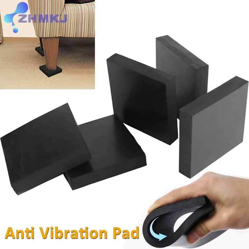 Equipment Pads Square Anti Vibration Rubber Pad Black Multifunctional Mat Non-slip Mat Wear-resistant insulation Floor Protector