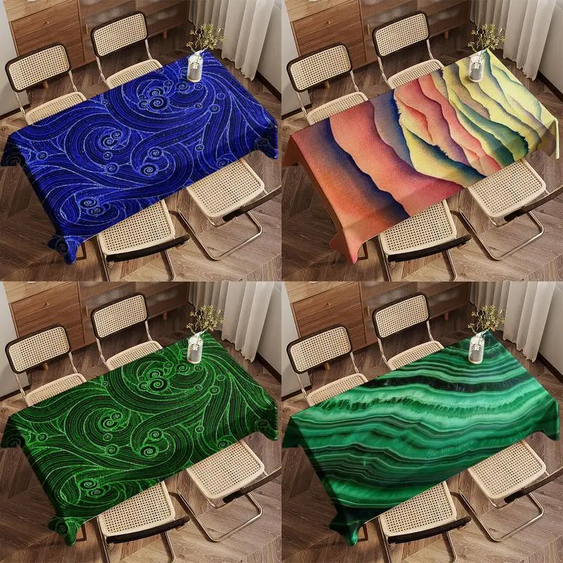 

Colorful Abstract Pattern Restaurant Kitchen Tablecloth Living Room Home Decoration Rectangular Party Decoration