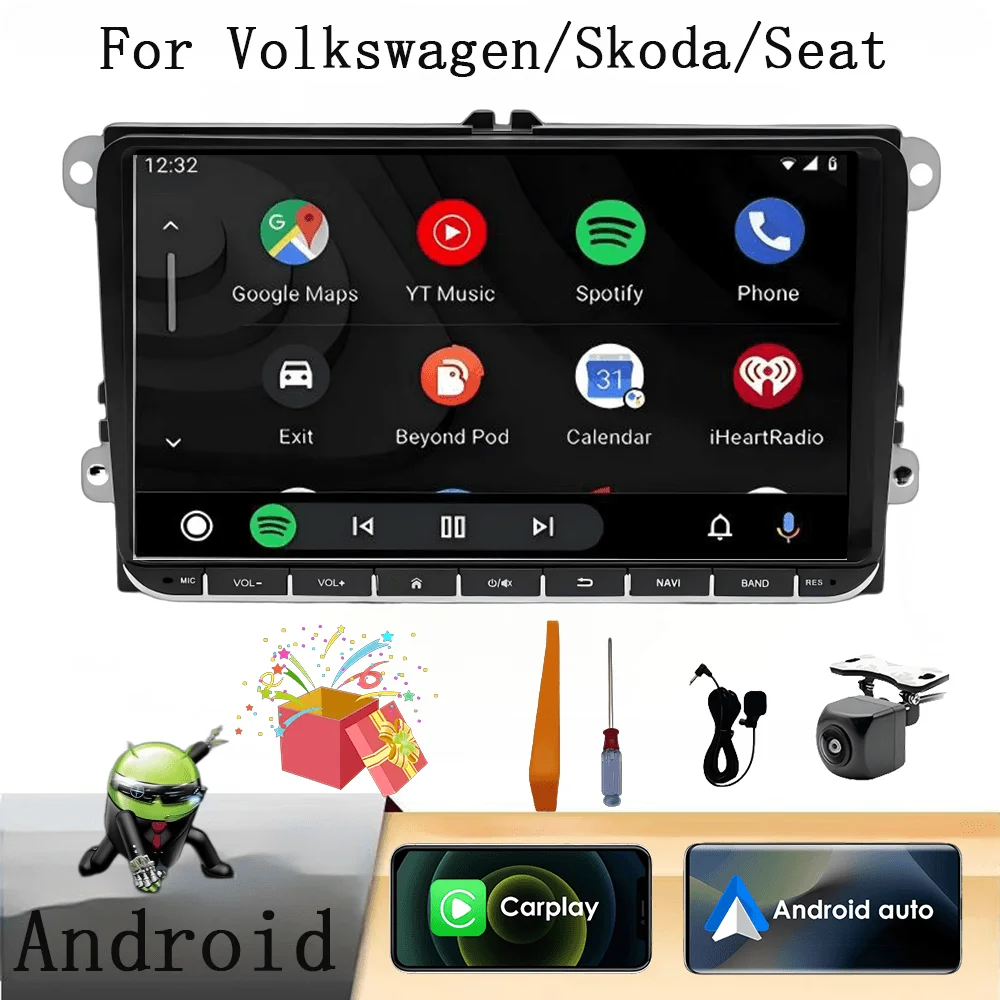 

2 Din Car Radio GPS Multimedia Player for VW/Volkswagen/Golf/Passat/b7/b6/Skoda/Seat/Octavia/Polo/Tiguan Carplay Android auto