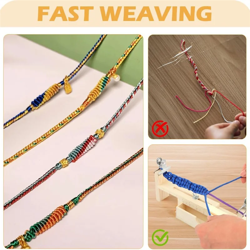 

Wood Bracelet Jig With 2 Clamp,Adjustable Paracord Jig Bracelet Maker,Hand Knitting Bracelet Jig For Bracelets Necklaces-A57M