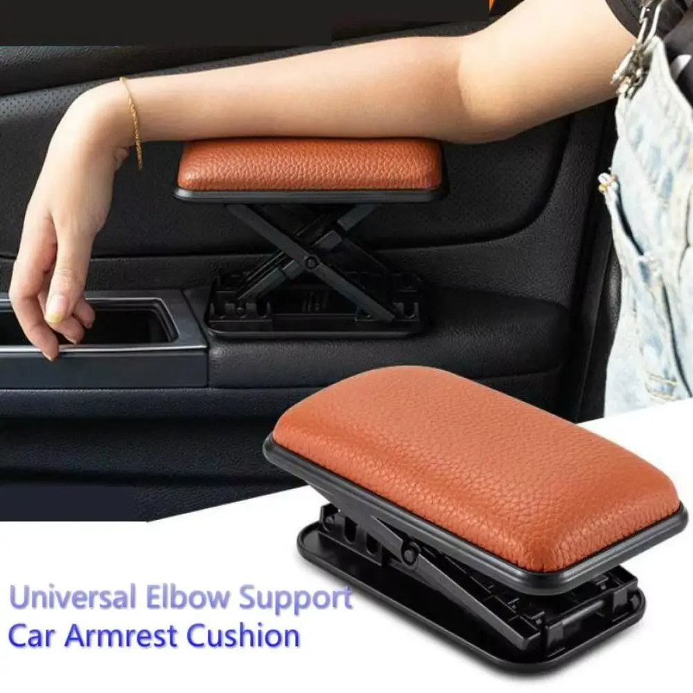 Adjustable Height Car Armrest Pad Anti-Fatigue Design Universal Fit Armrest Cushion Left Hand Position Ergonomic Design