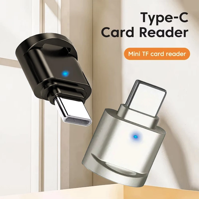 

Type C Card Reader USB C To TF Card Memory Reading High-speed Transfer Cardreader Support OTG for Laptop, MacBook, Galaxy