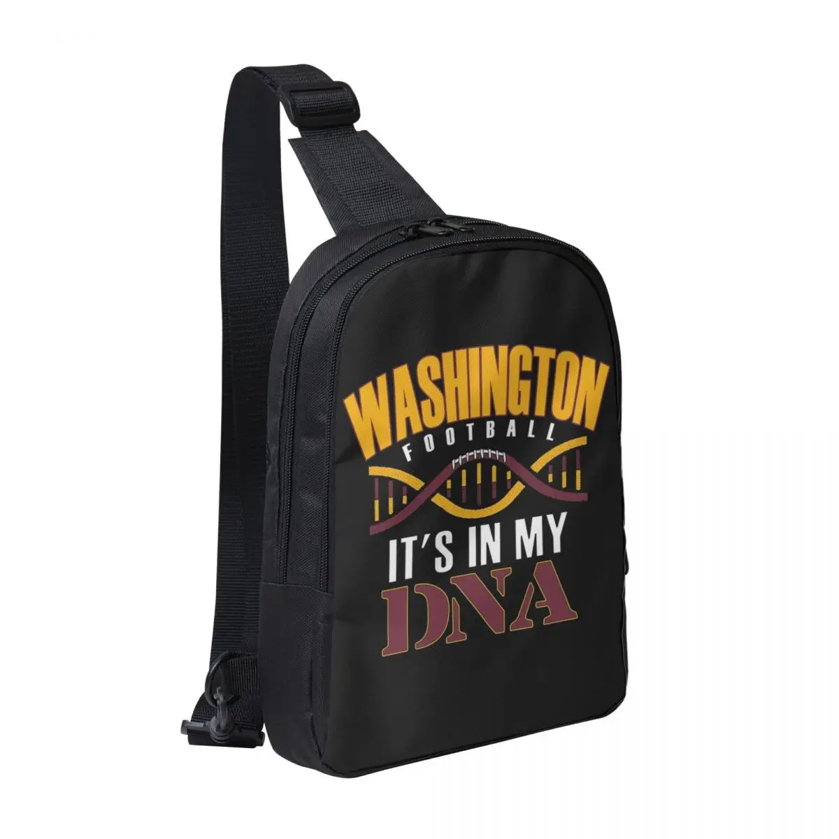 

Washington Pro Football Funny Its In My DNA Chest Bag Men Sling Crossbody Backpack Chest Bag Travel Hiking Daypack Shoulder Bag